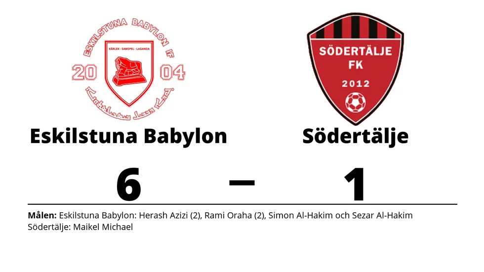 Eskilstuna Babylon IF vann mot Södertälje FK