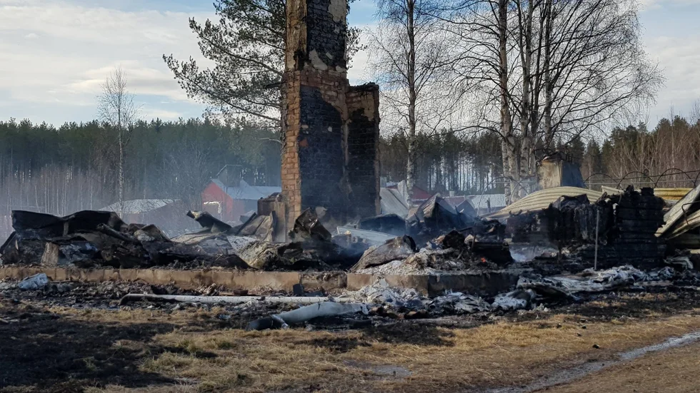 Bostadshuset gick inte att rädda. 