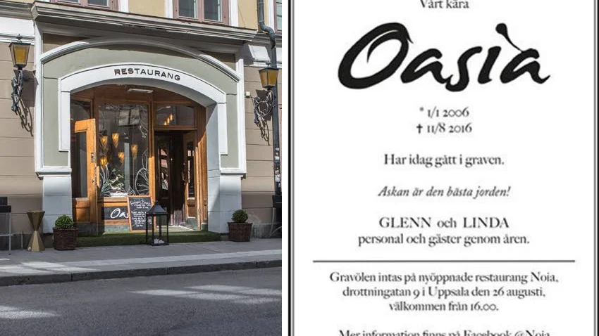 Oasia går i graven.