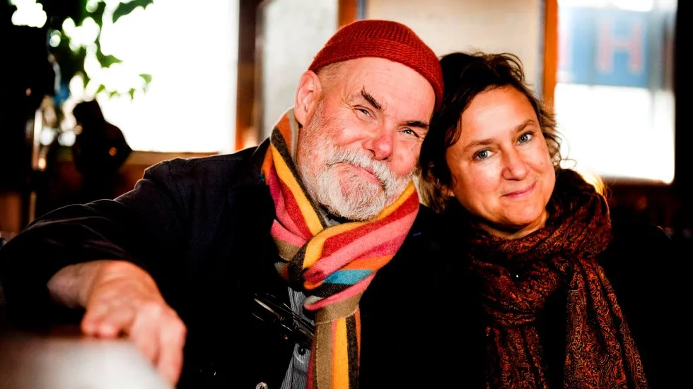 Många möten. Jacques Outin och Anna Franklin, strax före ett framträdande som de gjorde tillsammans på Hijazz 2011.