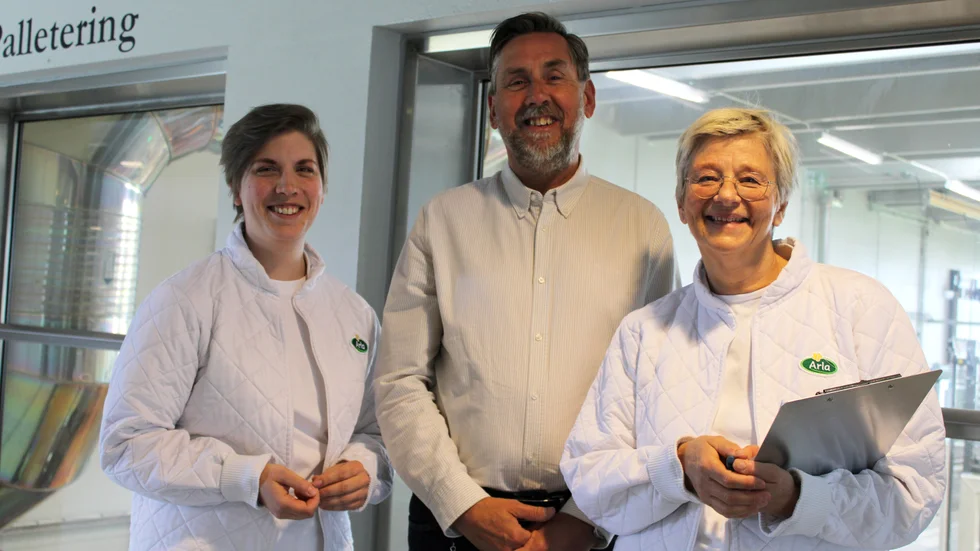 
Siri Bäck, kvalitetsspecialist, Mats Nilsson, logistikchef och Cecilia Brantemo, kvalitetschef.