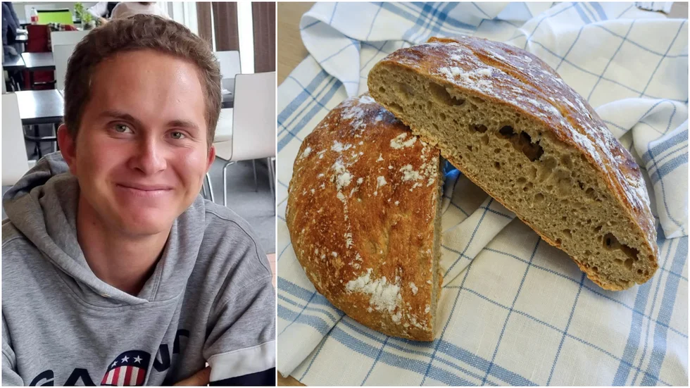 Sebastian Lönnqvist från Motala flyttade till Norge efter studenten. Där jobbar han med att packa och leverera bröd. Passande, med tanke på att norrmännen äter bröd till frukost, lunch och middag, enligt Sebastian.