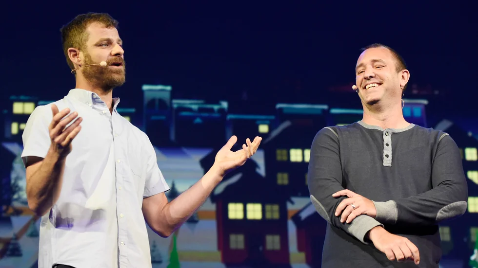 "South Park"-skaparna Matt Stone och Trey Parker. Arkivbild.