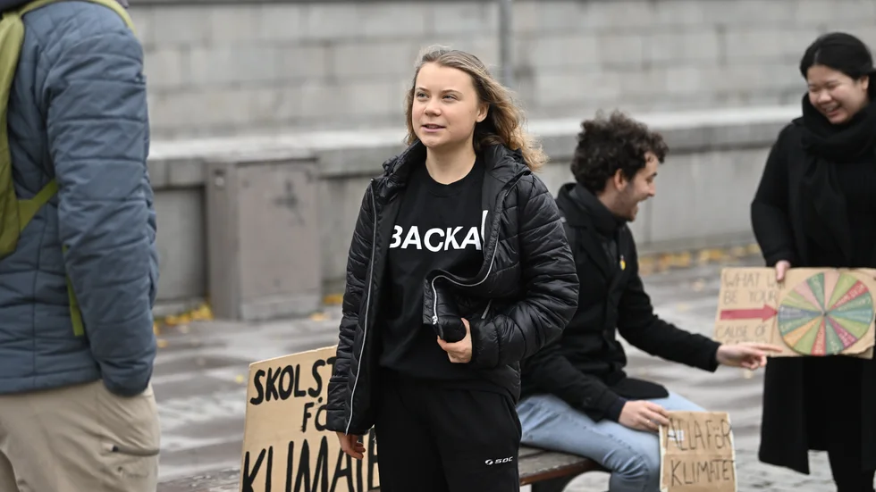 Bland de totalt 636 barn och unga som står bakom stämningen finns aktivisten Greta Thunberg. Arkivbild.