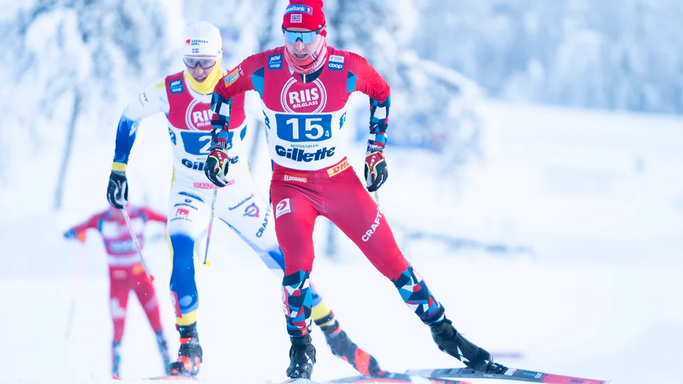 Simen Hegstad Krüger vann herrarnas 20 kilometer fristil i världscupen i Davos. Arkivbild.