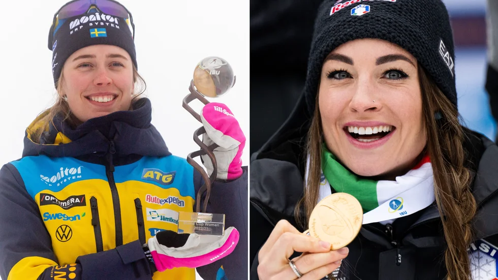 Elvira Öberg och Dorothea Wierer är två av stjärnorna som är anmälda till damernas skidskyttetävlingar vid Militära Skid-VM i Boden.