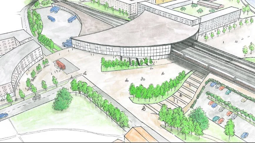 RESECENTRUM. En idéskiss över Luleås nya centrum där ­Storgatan förlängs.