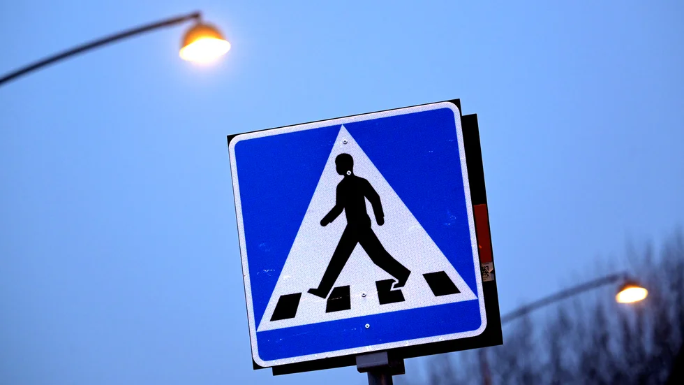 En kvinna i 95-årsåldern har avlidit av sina skador efter att ha blivit påkörd på ett övergångsställe i Ystad. Arkivbild.