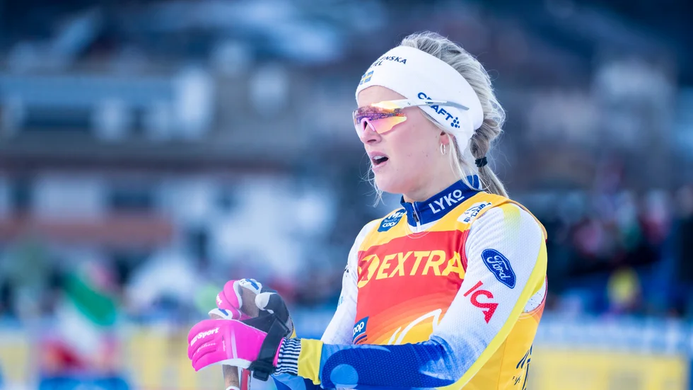Frida Karlsson under Tour de Ski. Arkivbild.