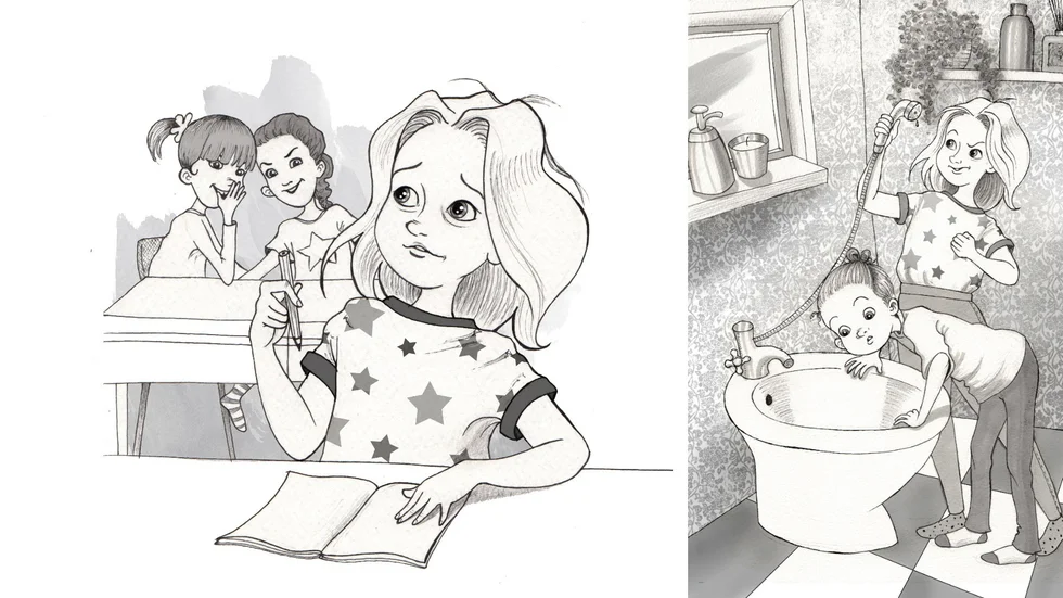 Varför är människor så elaka mot varandra och vad är det egentligen för märkligt "kattbadkar" som syskonen Saga och Edvin hittar inne i badrummet? Illustrationer av Katarina Vintrafors. 