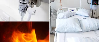 Patient tuttade eld på sjukhussängen
