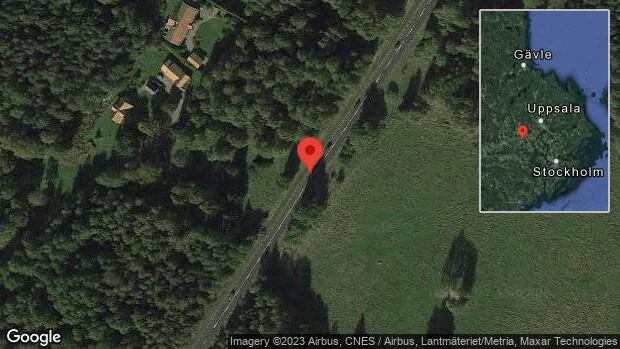 Trafikolycka med lastbil på väg 558