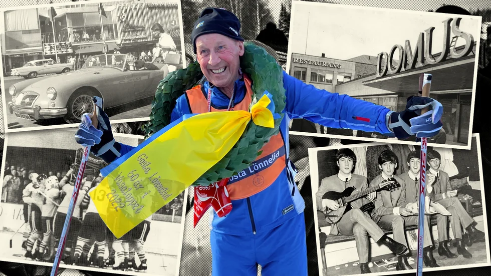 Gösta Lönnelid gör sitt 61:a Vasalopp. Världen såg väldigt annorlunda ut när Narkenåkaren gjorde debuten.