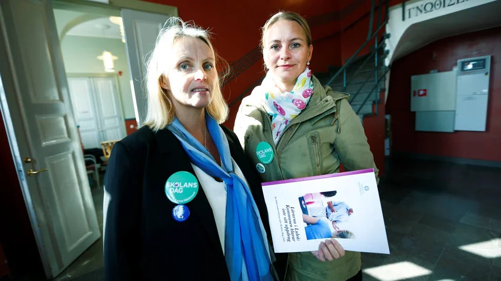 ställer krav. Marie Grefve och Jessica Karlström från Lärarnas riksförbund presenterar en rapport som bygger på vad Luleås lärare tycker.