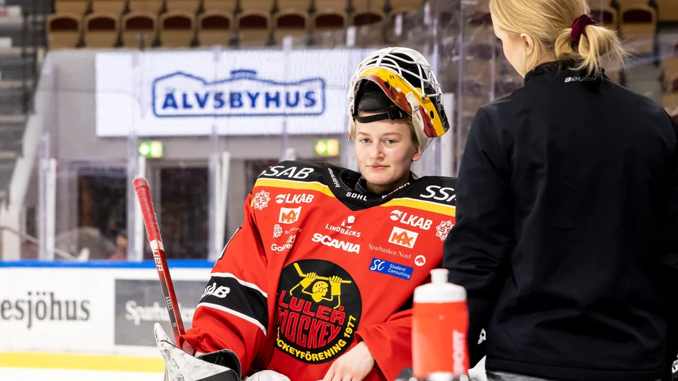 Luleås målvakt Frida Axell 