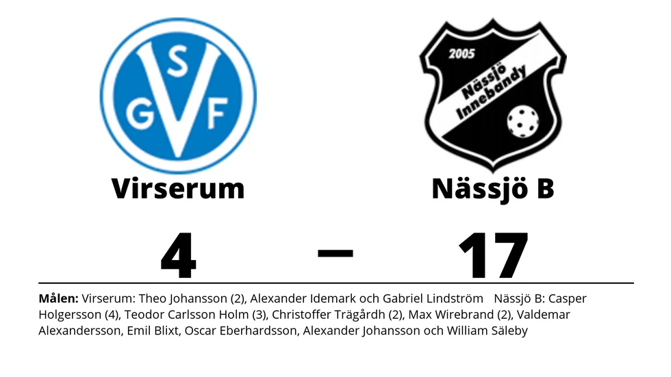 Virserums SGF förlorade mot Nässjö IBF B