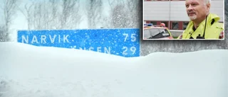 Kirunafamiljen kanade sex meter med bilen – klarade sig oskadda • Insatsledaren: "Snöovädret bidrog till farten"