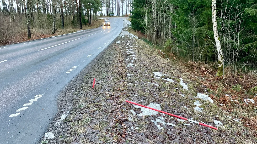 Så här ser det ut på flera platser utmed vägen mellan Marmorbyn och Katrineholm. 