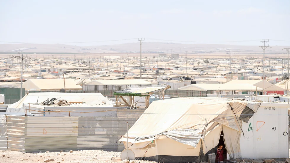 Baracker och tält i UNHCR:s flyktingläger i Zaatari vid syriska gränsen. Det är människor härifrån som Tidögänget inte vill hämta till Sverige. 