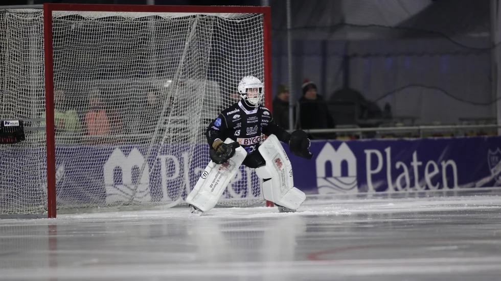 Vincent Trygg gjorde det bra i IFK-målet. Han hade ett par fina räddningar under matchen mot Hammarby.