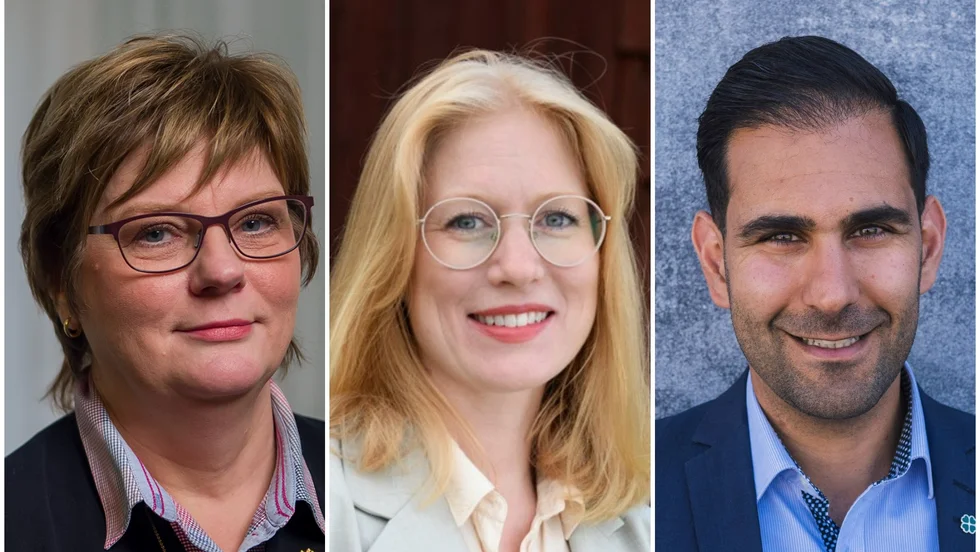 Catarina Deremar, Unn Harsem och Ehsan Nasari (samtliga C) varnar för konsekvenserna av en kraftigt minskad arbetskraftsinvandring.