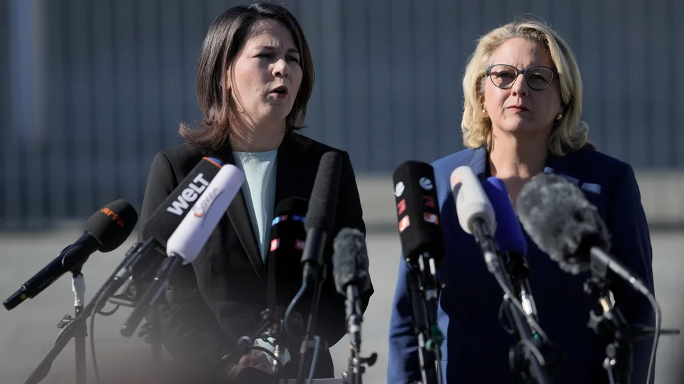 Tysklands utrikesminister Annalena Baerbock och landets biståndsminister Svenja Schulze.