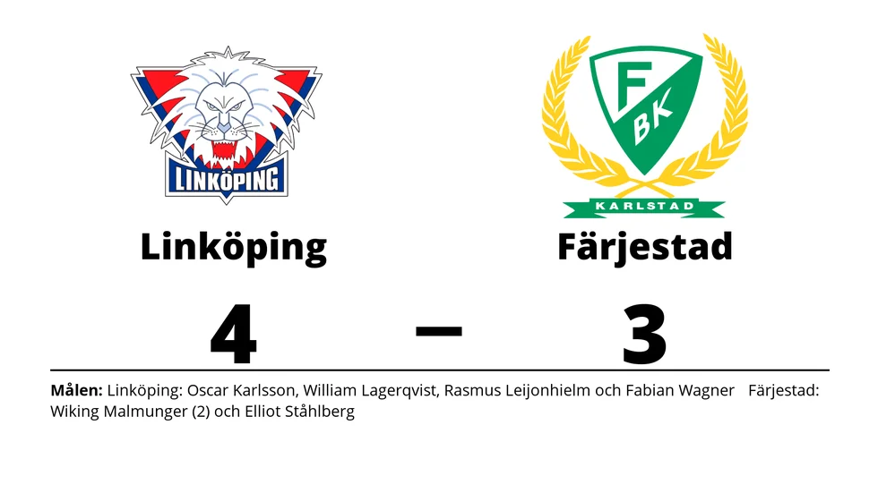 Linköping HC vann mot Färjestads BK