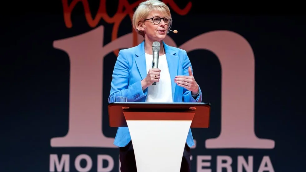 Elisabeth Svantesson. Moderat finansministerkandidant som vägrar sänka den brutala marginalskatten.