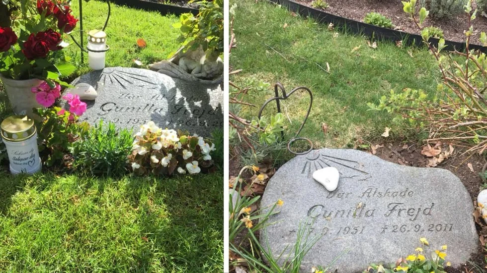 På Valborgsmässoafton rapporterade vi om Veronica Blom som var förtvivlad över vandaliseringen av änglar på hennes mammas grav.
