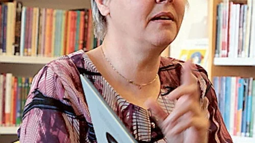 Kicki Stridh pratade om boken "Det hemska spökhuset"