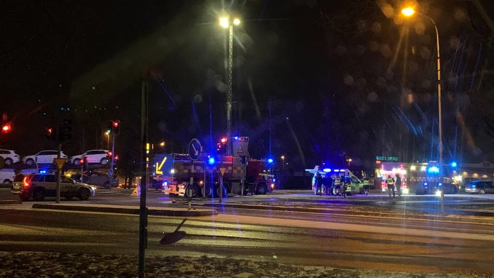 En person blev påkörd på tisdagskvällen.