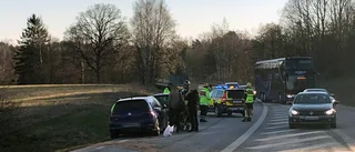 Bilar i krock vid E4-påfart