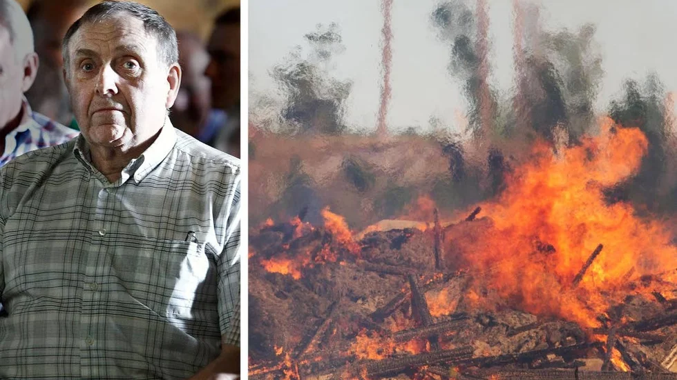 Branden i ladugården i Tjällmo blev en dyr historia för ägaren Thomas Carlsson.