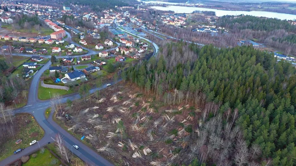 Avverkning. Här ska den nya räddningsstationen stå klar 2019/2020.