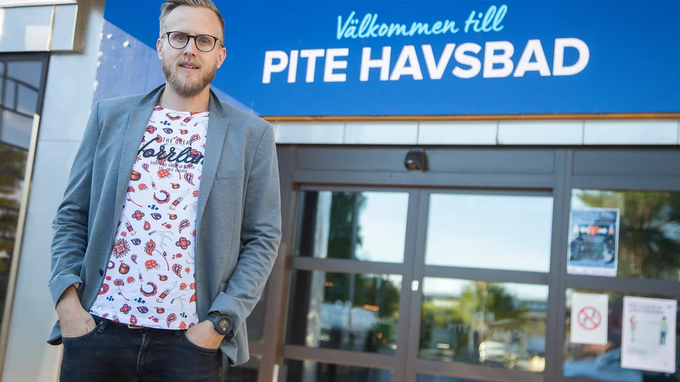 Kristofer Lundström, vd på Pite havsbad, gläds att man får ta emot franska turister kommande vinter. "Det känns väldigt roligt", säger han. (Arkivbild)