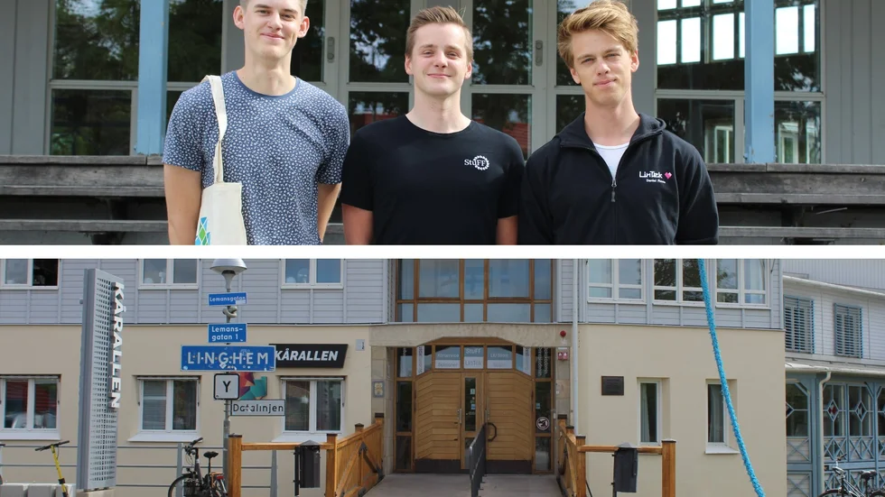 Erik Wängstam, Erik Stiegler och Daniel Roos hoppas att de nya studenterna ska hitta gemenskap med sina studiekambrater under nolle-perioden. 