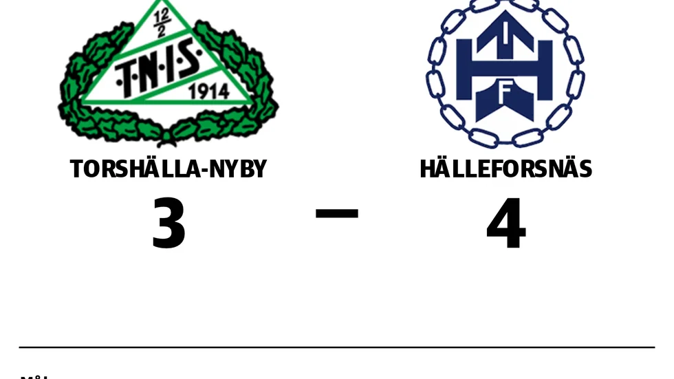Torshälla-Nyby IS förlorade mot Hälleforsnäs IF