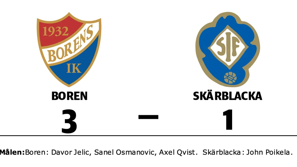 Borens IK vann mot Skärblacka IF