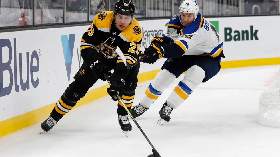 Pär Lindholm satt på läktaren när Boston Bruins förlorade i natt.