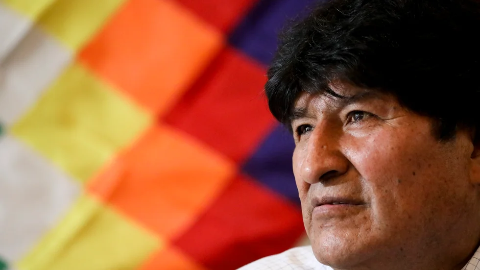Evo Morales. Bilden är tagen i Argentina vid ett politiskt möte i februari i år.