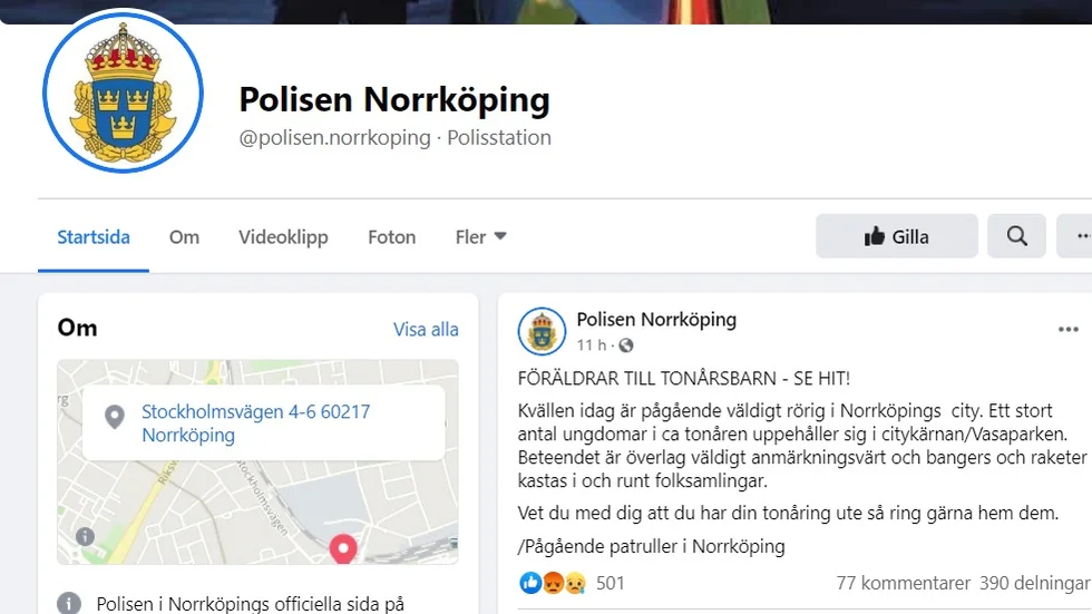 Polisen uppmanade föräldrar att ringa hem sina ungdomar på torsdagskvällen.
