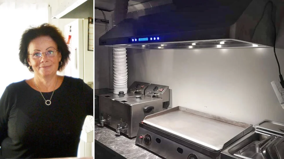 Ann Lindholm är tacksam för all hjälp hon fått för att bygga upp foodtrucken i Boxholm efter skadegörelsen. Ny köksutrustning är på plats. 