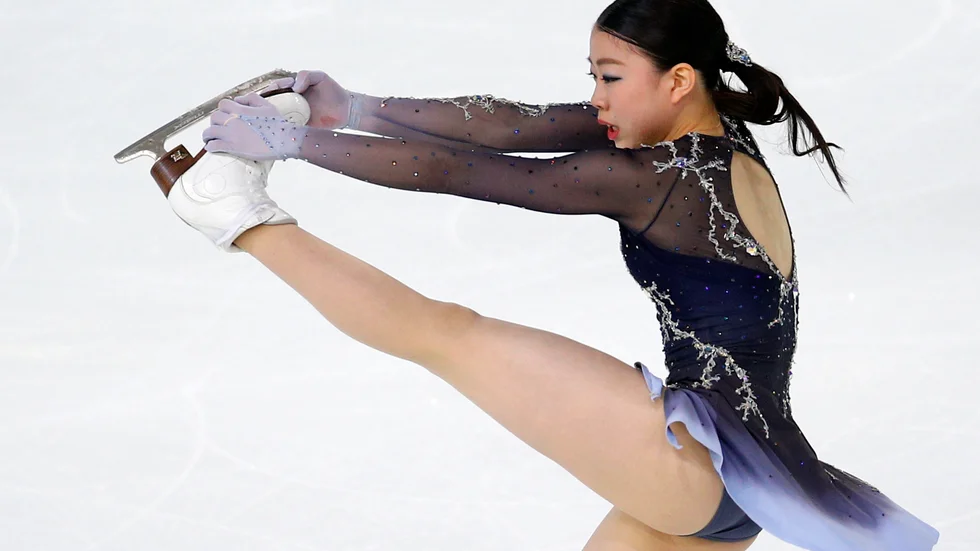 Rika Kihira är en av favoriterna när konståknings-VM avgörs i Stockholm i mars. Arkivbild.