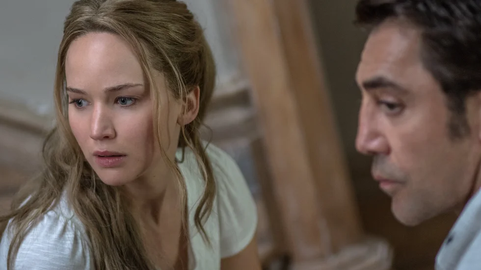 Jennifer Lawrence och Javier Bardem i Darren Aronofskys senaste film "Mother". Arkivbild.
