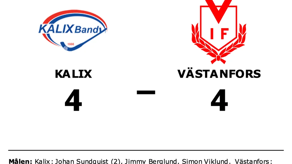 Kalix spelade lika mot Västanfors