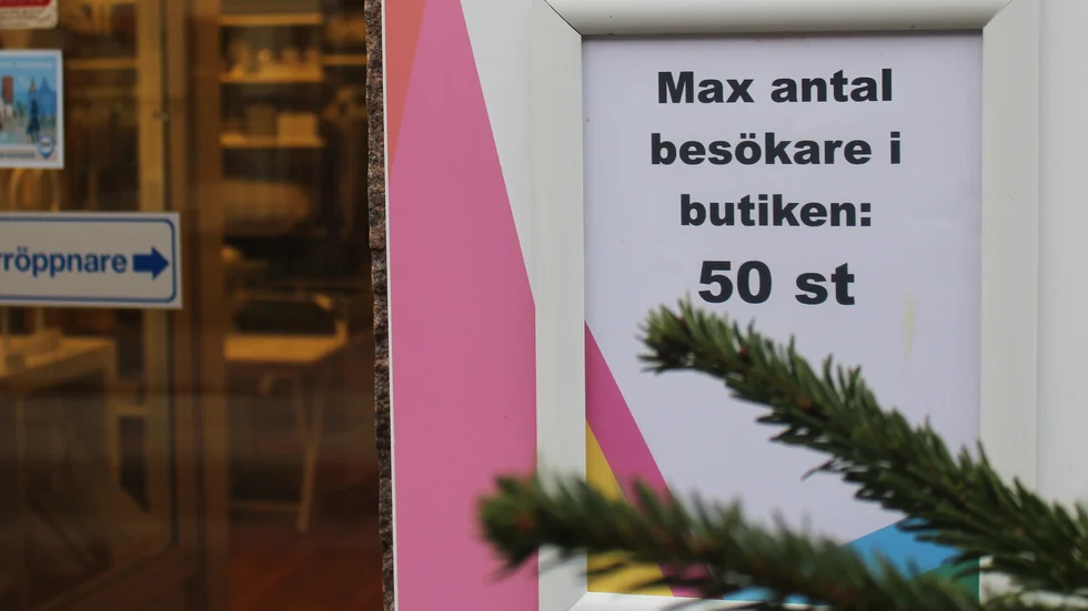 Busfrö är en butik där max 50 kunder får vara samtidigt.