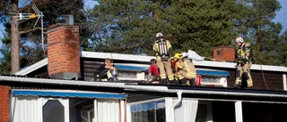 Gasolbrännare orsakade takbrand på Strömnäs