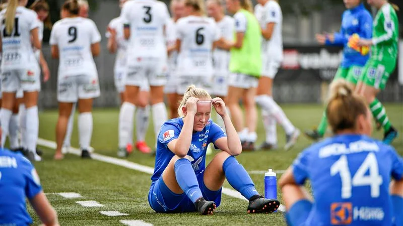Emma Burman deppar efter matchen. 