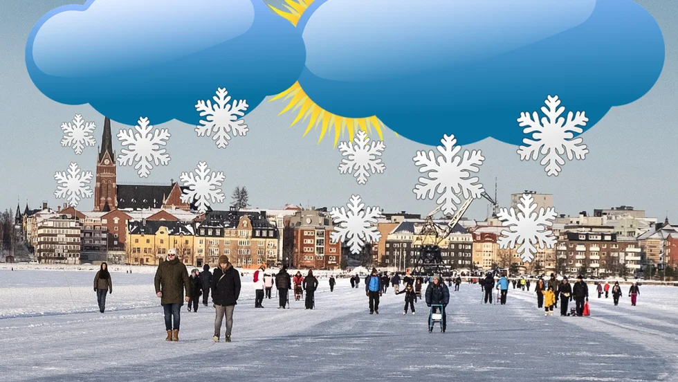 Solen kommer att skina i helgen men bakom snötyngda moln.