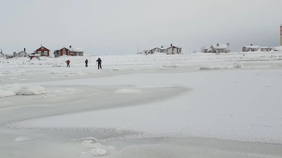 Frostbitna stugor på Rödkallen.